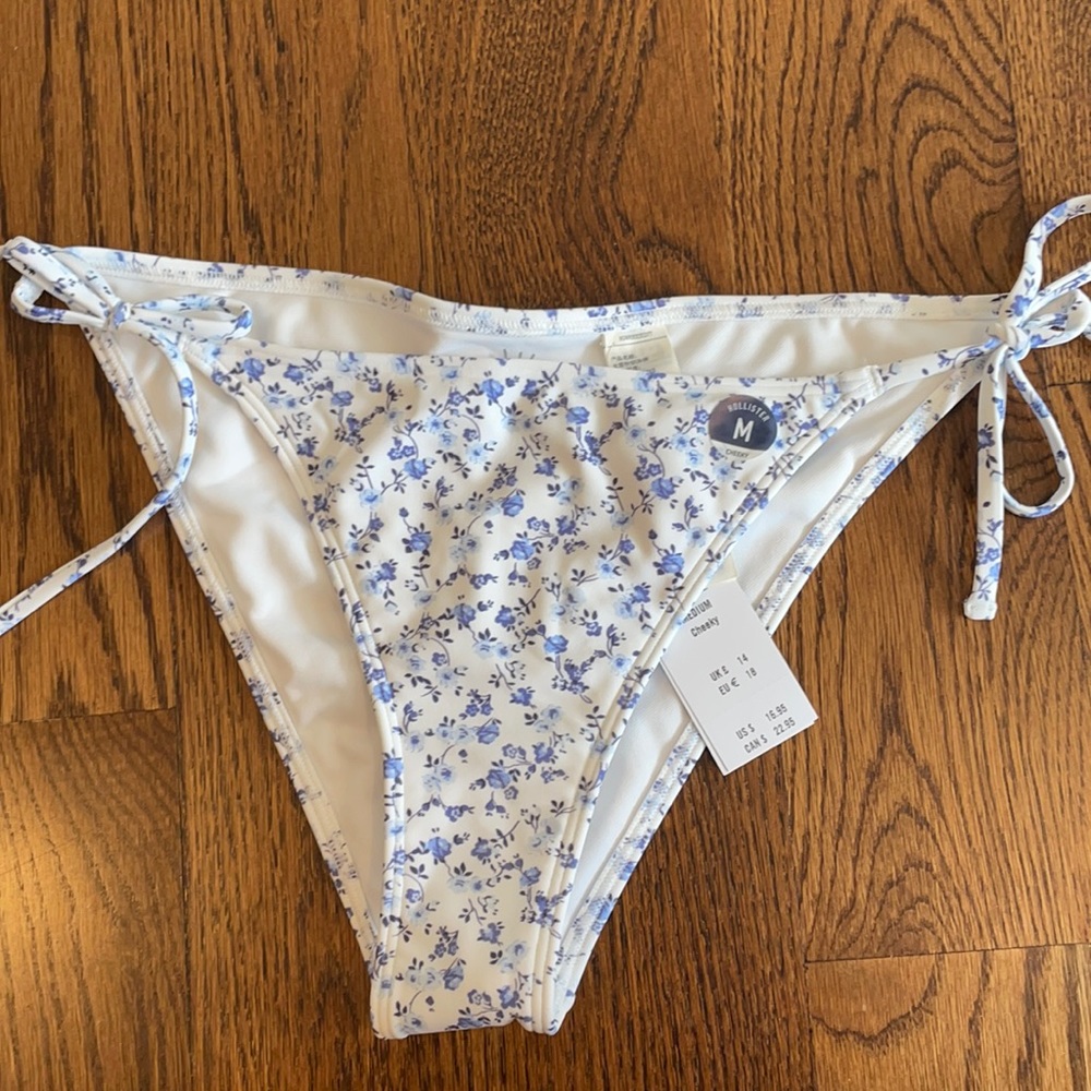 Hollister tie floral bikini bottom